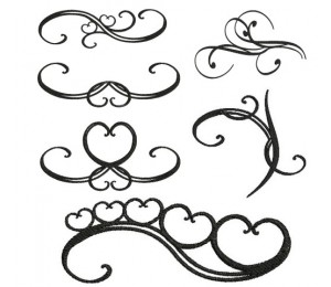 Stickserie - Romantic Swirls